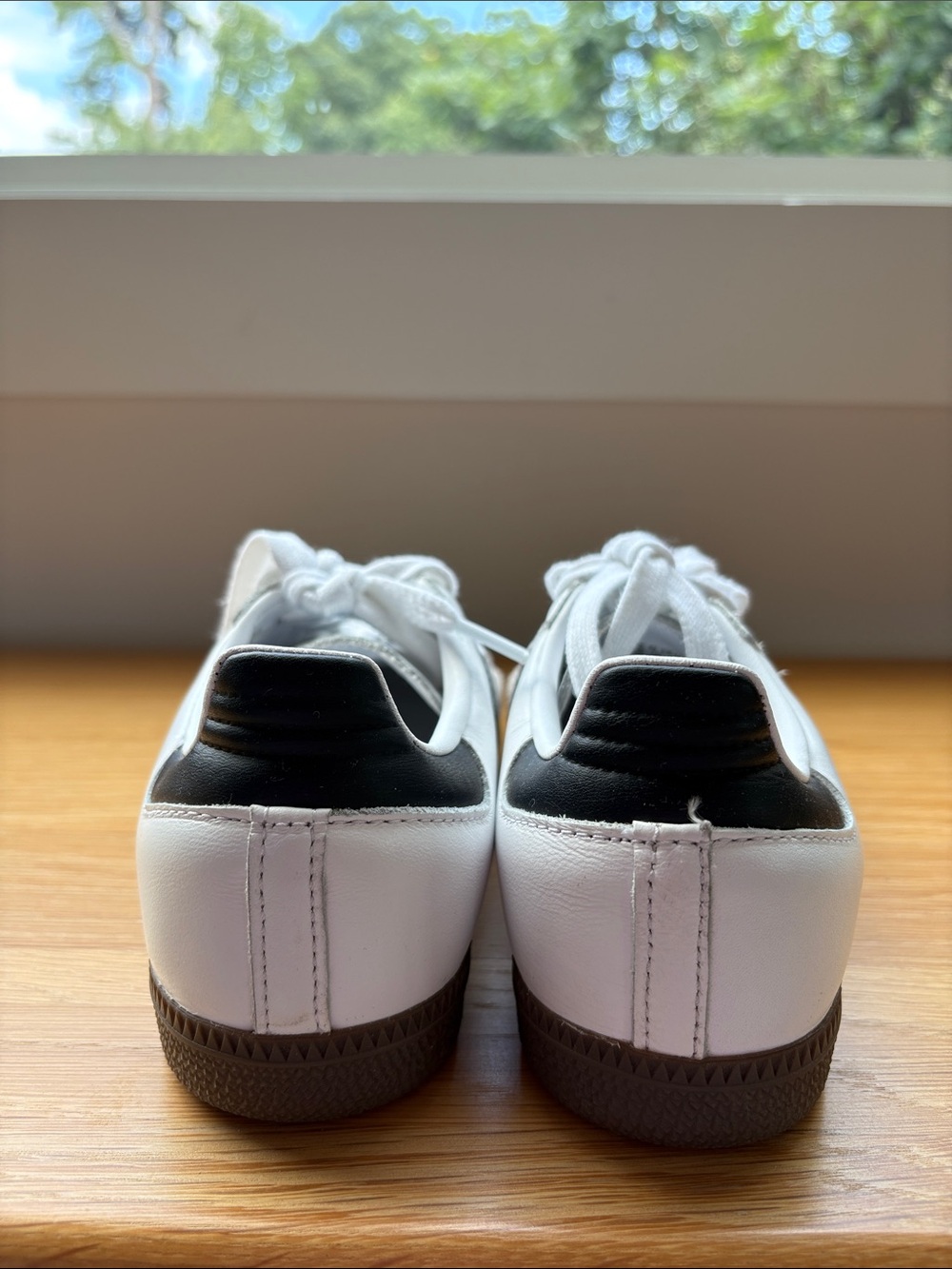 adidas White and Black Retro Trainer Sneakers - Picture 8 of 11